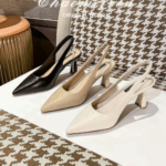 Korean Sandals With Heels For Women Elegant 2 Inches Work Temperament Wedding Office High Heels - view 7 | JAHVIO