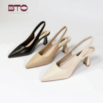 Korean Sandals With Heels For Women Elegant 2 Inches Work Temperament Wedding Office High Heels - view 4 | JAHVIO