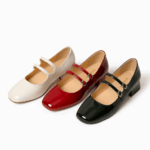 Wine red mary jane shoes high heels glossy size 35-41 Korean school shoes for women 1inch - jahvio