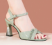 Korean sandals with heels for women elegant block heels 2 inches sexy sandals green formal - jahvio