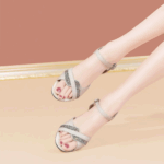 Korean sandals with heels for women elegant block heels 2 inches sexy sandals green formal - view 7 | JAHVIO