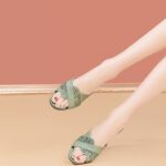 korean white sandals for women with 2 inch Wedding Party High Heels Bridal - view 7 | JAHVIO