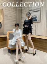 Korean Black Shoes For Women With 3 inch Formal Elegant Rhinestone Heels Wedding - view 10 | JAHVIO