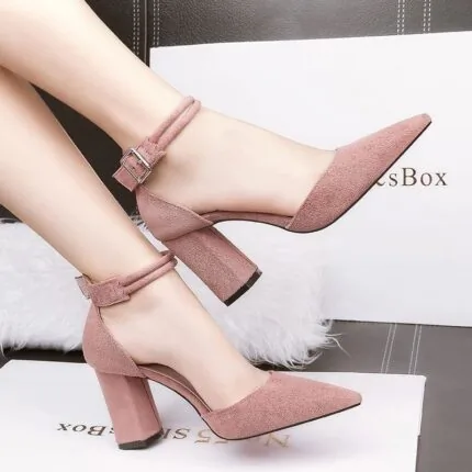 Pointed Block Heel Sandals for Women