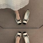 Fashion Women Flat Shoes Square Toe Bow Simple Comfortable All-match Single Shoe - view 3 | JAHVIO