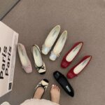 Fashion Women Flat Shoes Square Toe Bow Simple Comfortable All-match Single Shoe - view 4 | JAHVIO