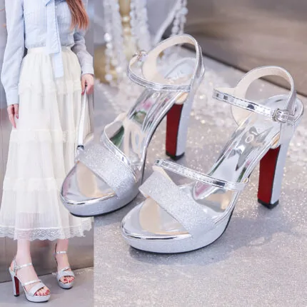 Silver Platform Sandals for Women - view 2