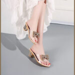 Fashion Korean Casual Elegant Sandals For Women With Heels Rubber Sale Original 2 Inches Blue - view 20 | JAHVIO