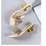 Fashion Korean Casual Elegant Sandals For Women With Heels Rubber Sale Original 2 Inches Blue - view 21 | JAHVIO