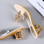 Fashion Korean Casual Elegant Sandals For Women With Heels Rubber Sale Original 2 Inches Blue - view 27 | JAHVIO