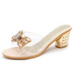 Fashion Korean Casual Elegant Sandals For Women With Heels Rubber Sale Original 2 Inches Blue - view 25 | JAHVIO