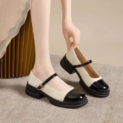 Classic Mary Jane Low Heels for Women