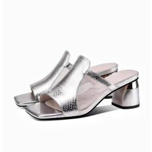 Gold Mesh Block Heels for Cocktail Parties: Shine Without Overload